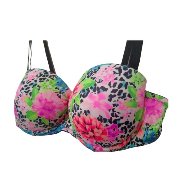 Victorias Secret Womens Colorful Everywhere Floral Pushup Underwire Bra Size 36B - Picture 4 of 11